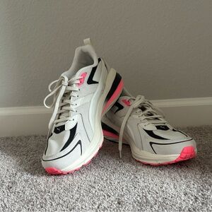 Puma Cream and Pink Chunky Sneakers
